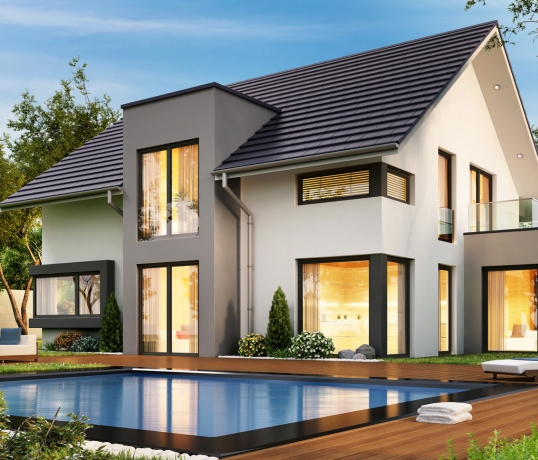 new house with pool